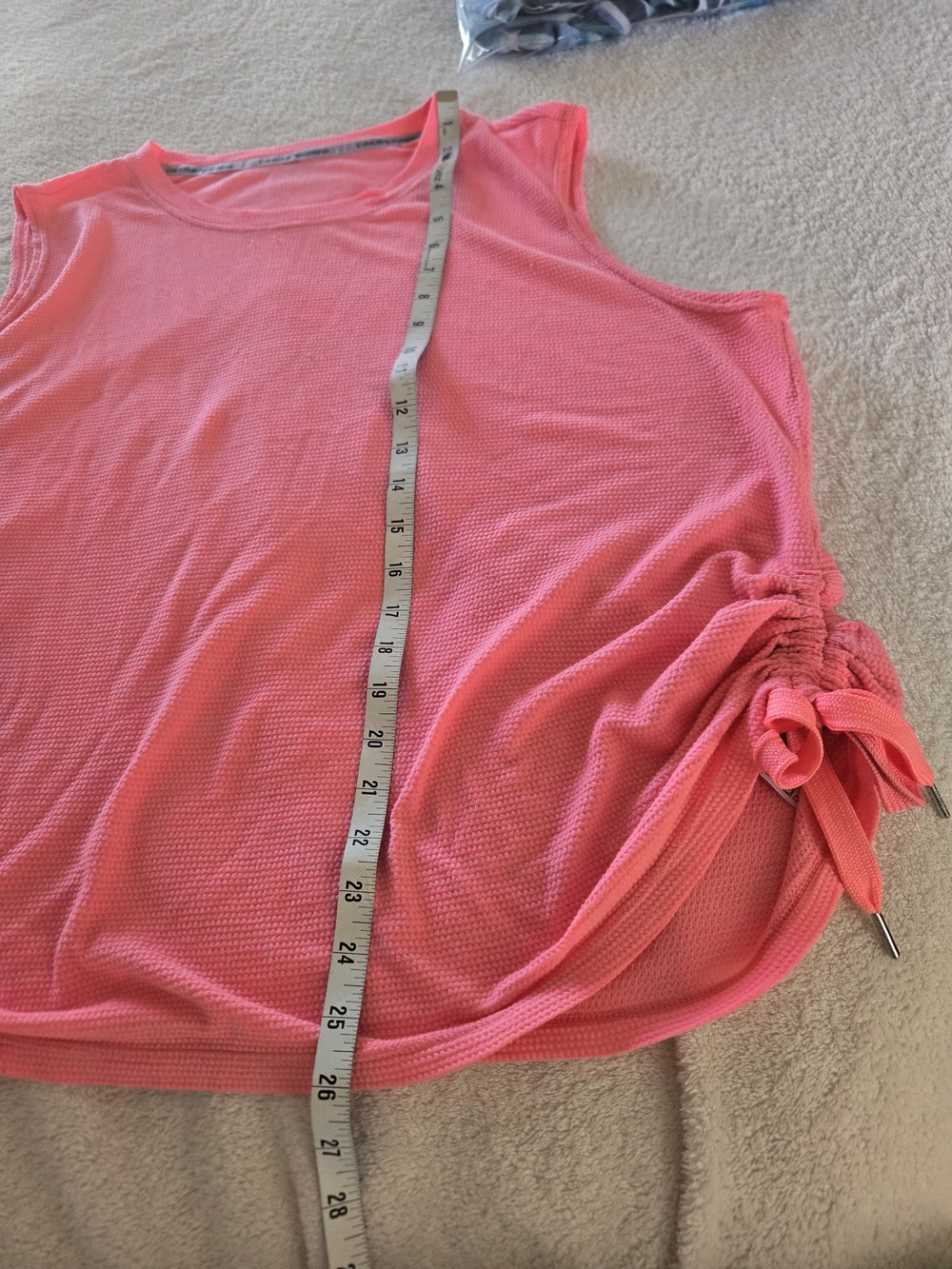 Calvin Klein Sz 2x Performance Neon Pink Side-Drawstring Muscle Tank - Picture 7 of 8